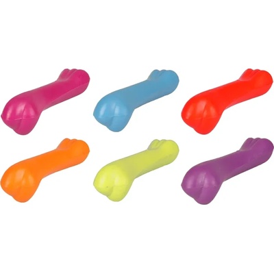 Flamingo Rubber Bone - Забавна играчка за дъвчене за кучета - гумен кокал, 12 см. / различни цветове