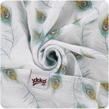 Kikko Bambusová osuška XKKO BMB Digi Peacock Feathers 90x100