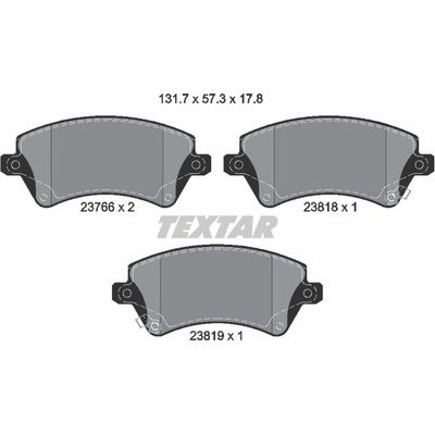 TEXTAR Sada brzdových platničiek kotúčovej brzdy 2376601