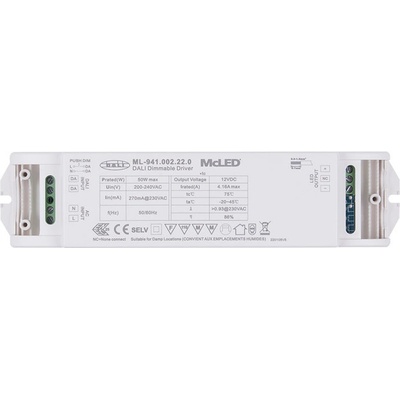 MCLED Zdroj LED DC12V/4,16A 50W IP20 napájecí ML-941.002.22.0