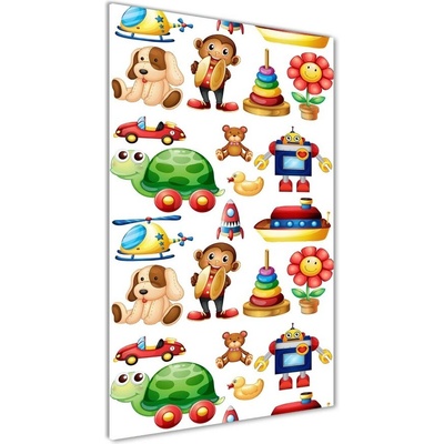 Vertikálny fotoobraz na skle Hračky 50x100 cm