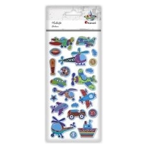 TITANUM Convex stickers soft vehicles mix 21pcs