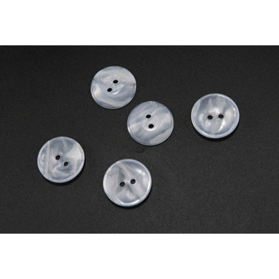 Dierkový gombík s perleťou - svetlo modrý melír - priemer 1,8 cm