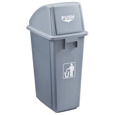 HORECANO GX-001A-Кош с люлеещ капак 58L 47x33xh81cm СИВ (0114150)