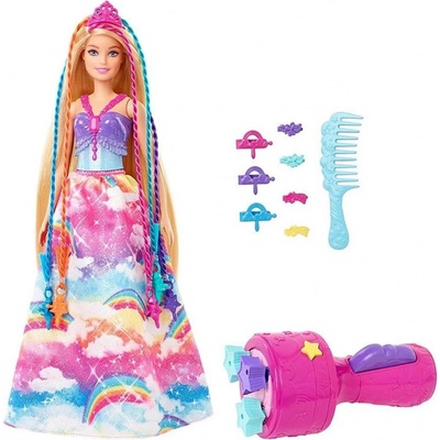 Bábika Barbie Dreamtopia Twist 'n Style a doplnky s dúhovými nadstavcami na vlasy viacfarebné