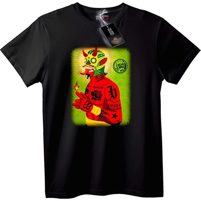 NOONEBRAND Тениска с Мексикански Борец Lucha Libre - XS, White