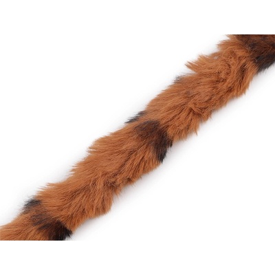 Všívacia odevná / dekoračná kožušina okrúhla zvierací vzor šírka 4 cm