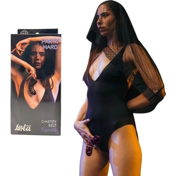 Пенис клетка с катинар и ключалки, силиконова - Chastity Belt Romello Red (1166-02LOLA)