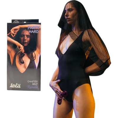 Пенис клетка с катинар и ключалки, силиконова - Chastity Belt Romello Red (1166-02LOLA)