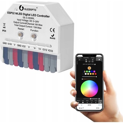 WiFi ovladač pcblab.io pro LED pásky WS281x ESP32