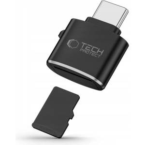 Tech-Protect Преходник на Thech-Protect Ultraboost от Type C към четец на карта Micro SD/TF - Black (5906302361953)