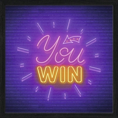 Obraz v ráme You Win 33x33 cm