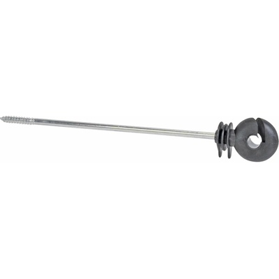 Izolátor na elektrický ohradník pre lanká, drôty, pásky, s dlhým vrutom 220 mm - 10 ks