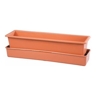 Lebiš Samozavlažovací truhlík 61x15x17cm terakota