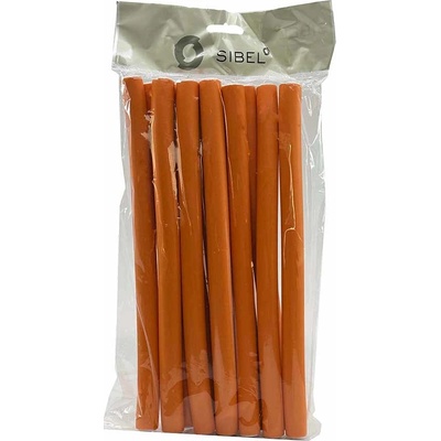 Sibel Flexi Mousse Curlers Long Orange 24 cm x 16 mm 12 ks
