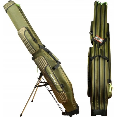 Mistrall pouzdro na pruty se stojanem 3 komory 160cm khaki – Sleviste.cz
