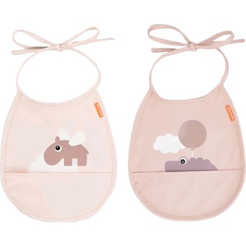 Done by Deer Комплект лигавници с джоб Done by Deer - Happy clouds, powder, 2 броя (1343441)