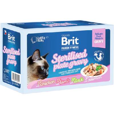 Brit Premium Cat Delicate Fillets in Gravy Family Plate Sterilised 12 x 85 g