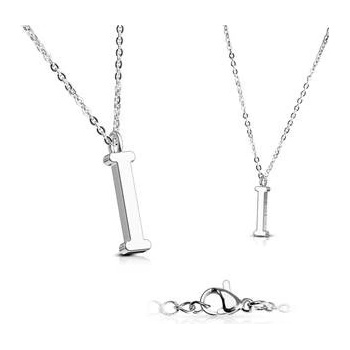 Šperky4U Ocelový řetízek s přívěškem iniciála OPD0096-I