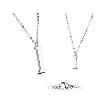 Šperky4U Ocelový řetízek s přívěškem iniciála OPD0096-I