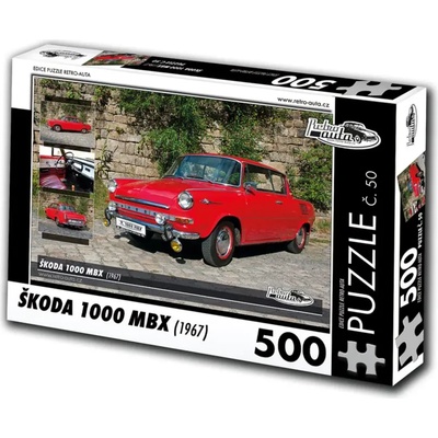 Retro cars - Puzzle Škoda 1000 MBX (1967) - 500 piese