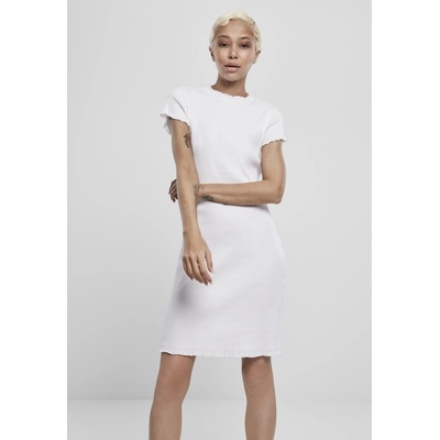 Urban Classics dámske šaty Ladies Rib Tee Dress white