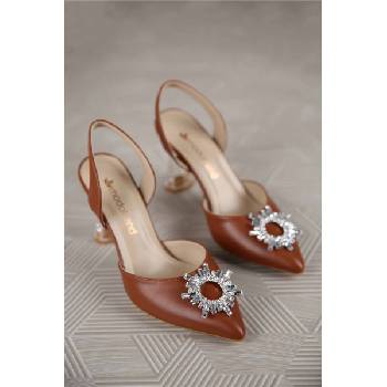 Moda Trend Дамски обувки с ток - Таба 302287 (302287_Светло кафяв)