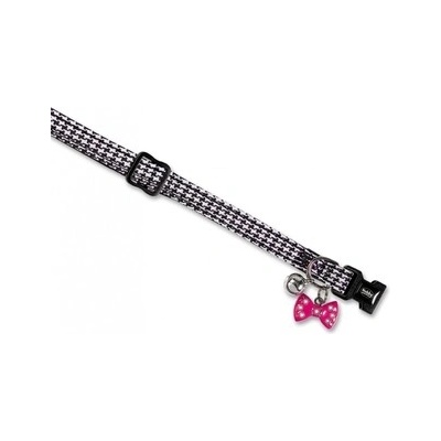 NOBBY obojek pro kočky Pepita s přívěskem a rolničkou 18 - 30 x 1 cm