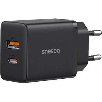 Baseus GaN 5 Cube Pro Fast Wall Charger PD 30W - захранване за ел. мрежа с USB-A и USB-C изходи и технология за бързо зареждане (черен)