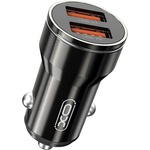 XO Зарядно за кола XO car charger CC48, 2X USB, 2.4А, Черен (CC48)