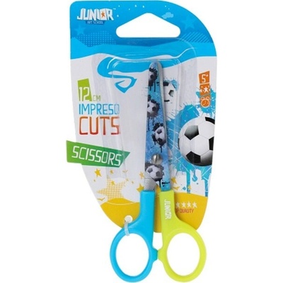 JUNIOR Football, detské nožnice, dĺžka 12cm, modré