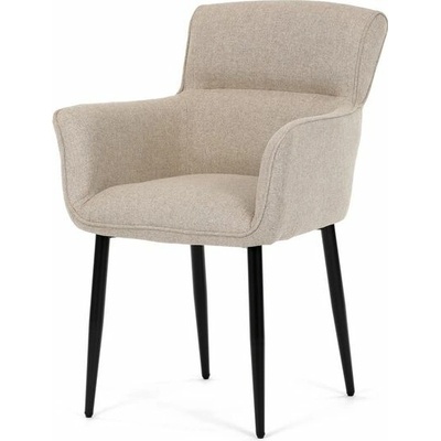 Autronic DCH-J2159 CRM2 krémová látka černý matný lak kovové nohy