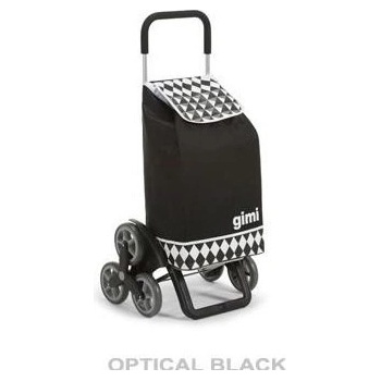 Nákupná taška na kolieskach GIMI Tris Optical čierna