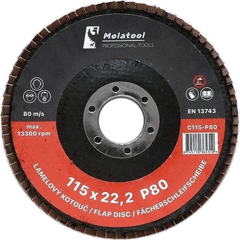 Molatool Lamelový brusný kotouč 115 mm P80 C115-P80