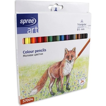 Spree Цветни моливи spree 24 цв