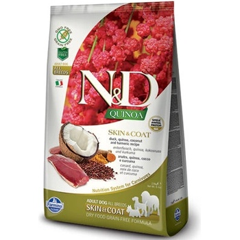 N&D Quinoa Dog GF adult medium & maxi skin & coat duck & coconut 7 kg