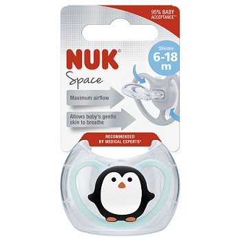 Nuk Space holka silikon 1 ks box Kočka 736516