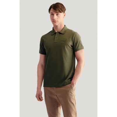 Gant polokošela Reg Tonal Shield SS Rugger zelená