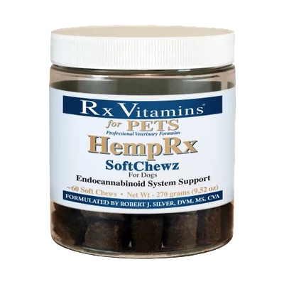 Rx Vitamins Inc RX Hemp CANINE - органичен CBD 3 мг, меки лакомства за кучета 60 бр, 270 гр, Rx Vitamins САЩ - 8826