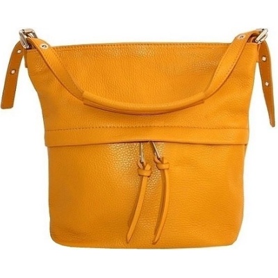 Vera Pelle crossbody stredné kožené kabelky žlté Angola
