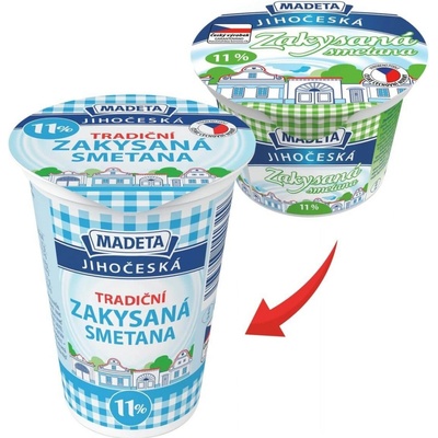 Madeta Jihočeská zakysaná smetana 11% 180 g – Zboží Dáma Madeta Jihočeská zakysaná smetana 11% 180 g – Zboží Dáma