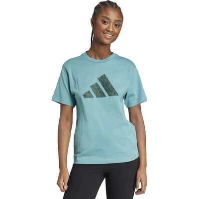 adidas Dámske tričko s krátkym rukávom Animal Graphic Tee W powder teal Modrá