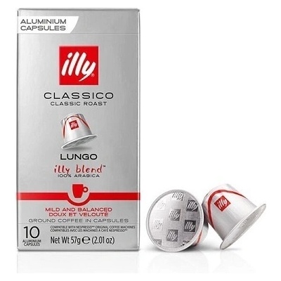 10 бр. капсули Illy Lungo Classico съвместими с кафемашини NESPRESSO