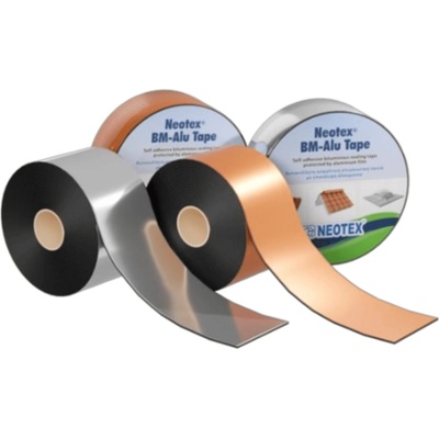 Neotex® BM-Alu Tape – samolepiaca bitúmenovo-hliníková páska Farba: strieborná, Rozmer: 50 mm x 10 m