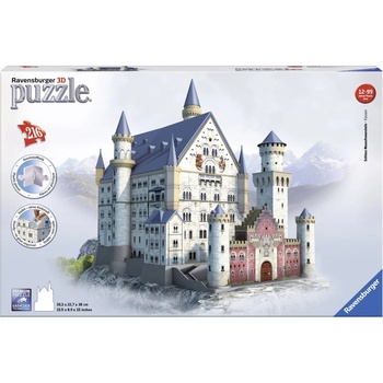 Ravensburger 3D пъзел Ravensburger от 216 части - Замъкът Нойшванщайн (12573)