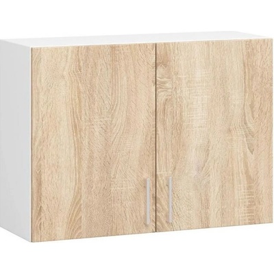 DobreSny Závěsná skříňka Lima 80 x 58 cm dub sonoma / bílá