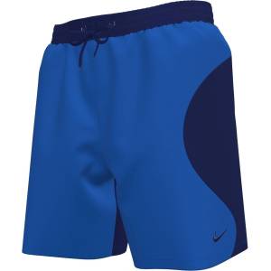 Nike Swim Zip Color Block Nike Swim Mens 7 Fully Lined Volley Short - Blue Crystal