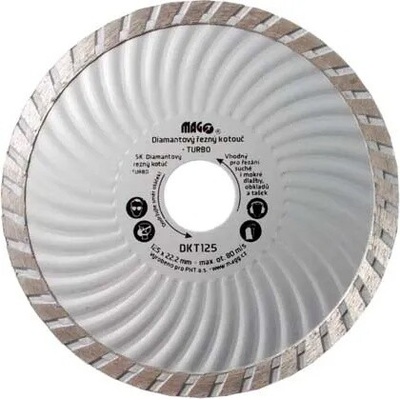 Diamantový kotouč TURBO 125x22,2mm - Magg DKT125