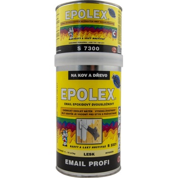 Epolex Profi S2321 dvousložková vrchní barva na dřevo, kov, zdivo 700 g 1000 bílá + tužidlo 240 g