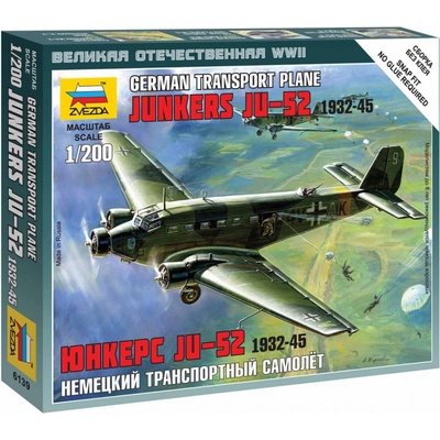 Zvezda German Transport Plane Junkers Ju 52 1:200